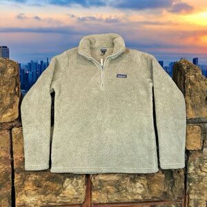 Patagonia 1/4 Zip Los Gatos Fleece Pullover Women’s Size M Tan Gorpcore Granola